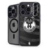 NBA Milwaukee Bucks Animal Print Black iPhone 16 Pro Kickstand Case
